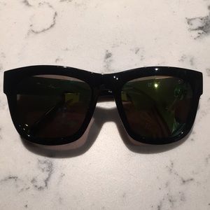 3.1 Phillip Lim black with green mirror sunglasses
